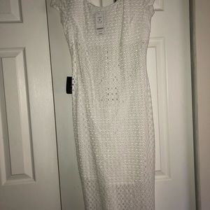 Bebe white Midi dress